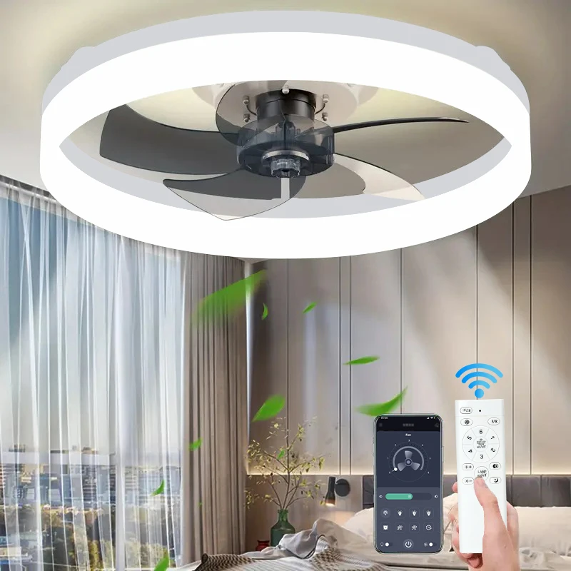 Description Picture 2 of itemCeiling fan with LED light, remote control six-speed fan adjustment, suitable for bedroom, kitchen and guest ceiling fan lights