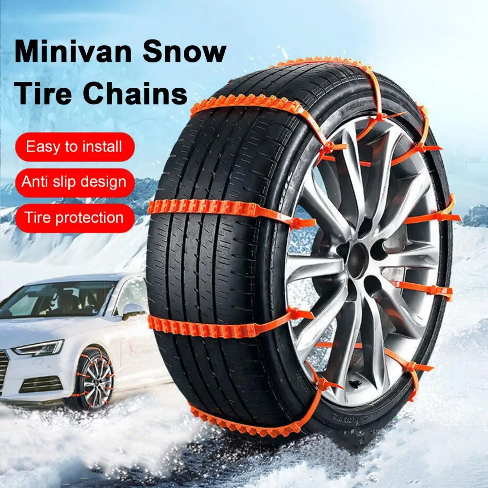 10/20/30/40Pcs Car Tire Snow Chains Winter Tire Wheels Chain Reusable Anti-Slip Versatile Snow Chains for Versatile