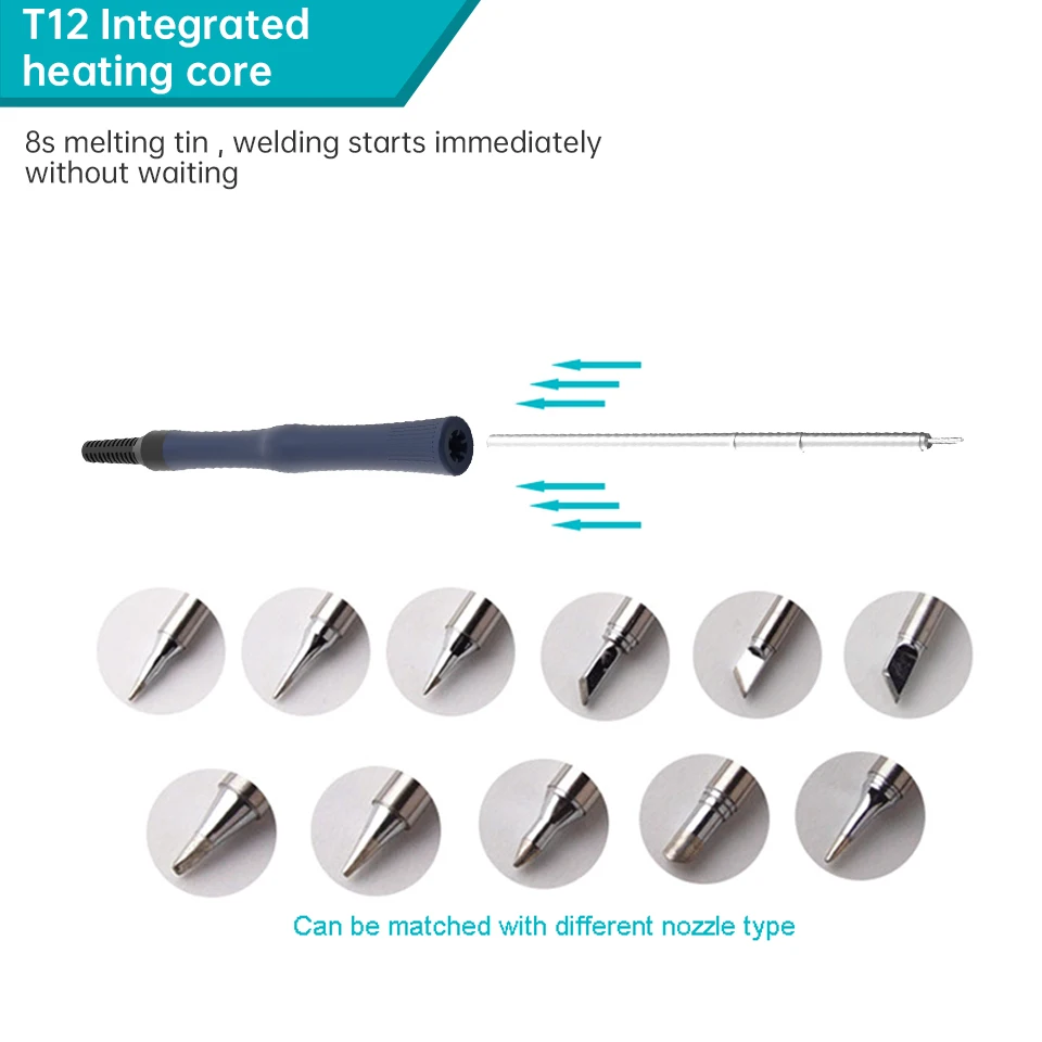 Bakon Portable Soldereing Station T12 C210 Digital Solder Welding Station IDY Mobile Phone Repair Tools Kits BK950C BK950D soldering tool soldering station welding tool
