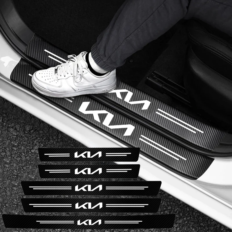 ملصقات حماية لوحة باب السيارة من ألياف الكربون ملصقات مقاومة للخدش لكيا سبورتاج 5 3 4 K7 K5 K8 K3 K9 الجديدة