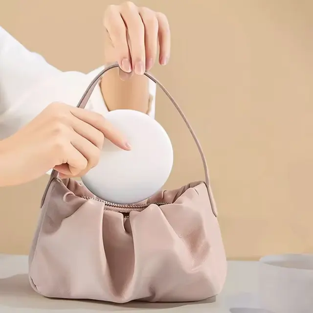 Miroir de maquillage LED pliable sur 2 côtés, mini miroir cosmétique pour femmes, effet lumineux, Compact, de poche, Portable 4