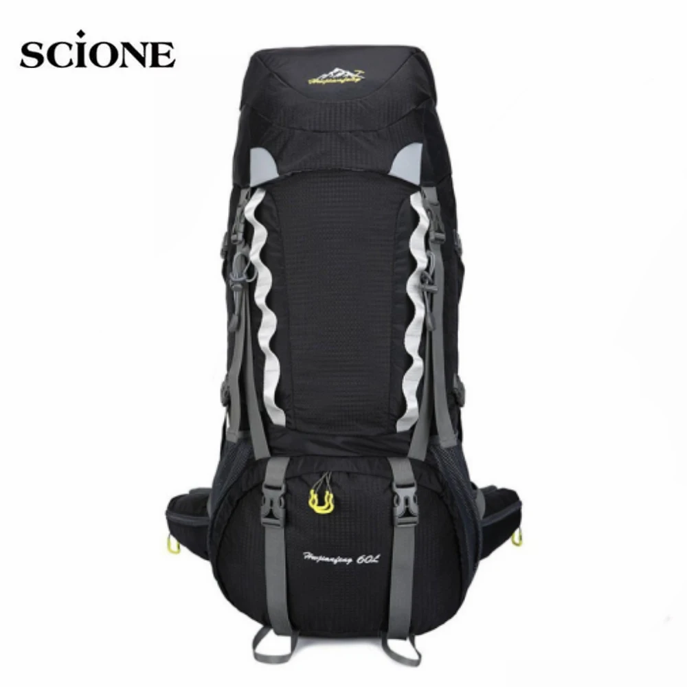 

60L Outdoor Hiking Backpacks Rucksack Large Capacity Sport Bags Travel Climbing Bag Waterproof Trekking Camping Backpack X627A