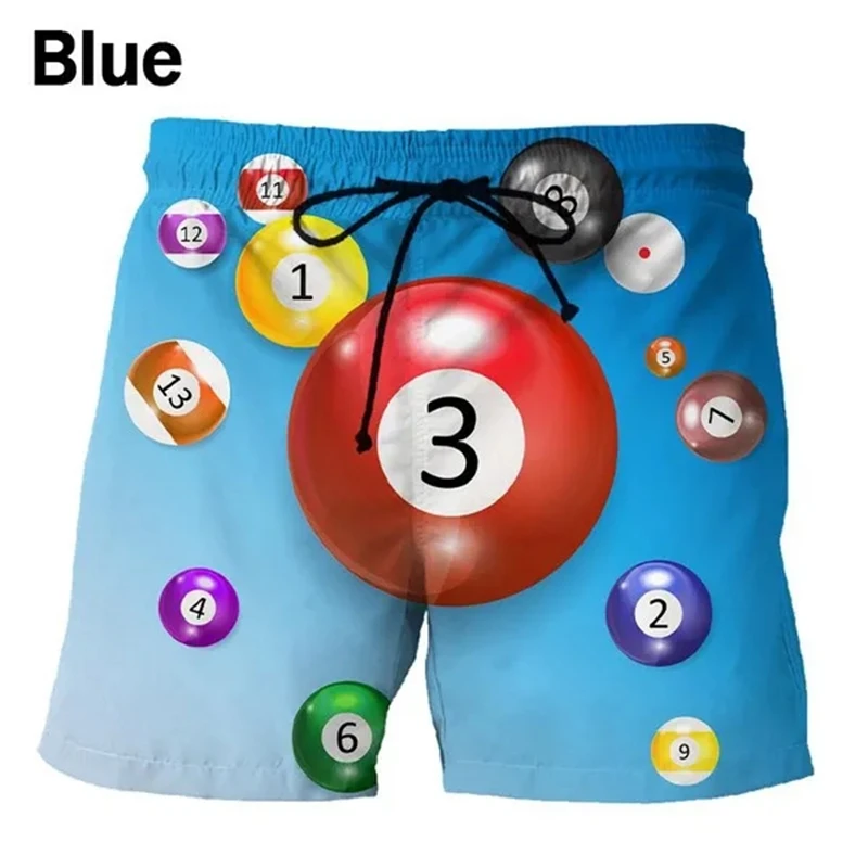 

Billiards 3d Funny Shorts Men's Fashion Street Hip Hop Harajuku Style Cool Men Beach Shorts Fashion Short Hombre Short Clothing