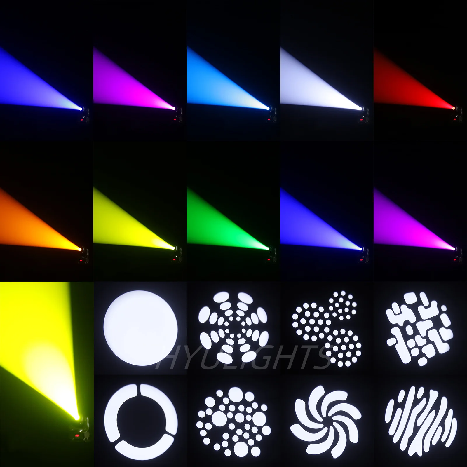 LED 미니 LED 스팟 무빙 헤드 라이트, 8 고보 및 8 컬러 휠 빔 워시, 슈퍼 브라이트 DJ 스팟 무대 효과 조명, 75W