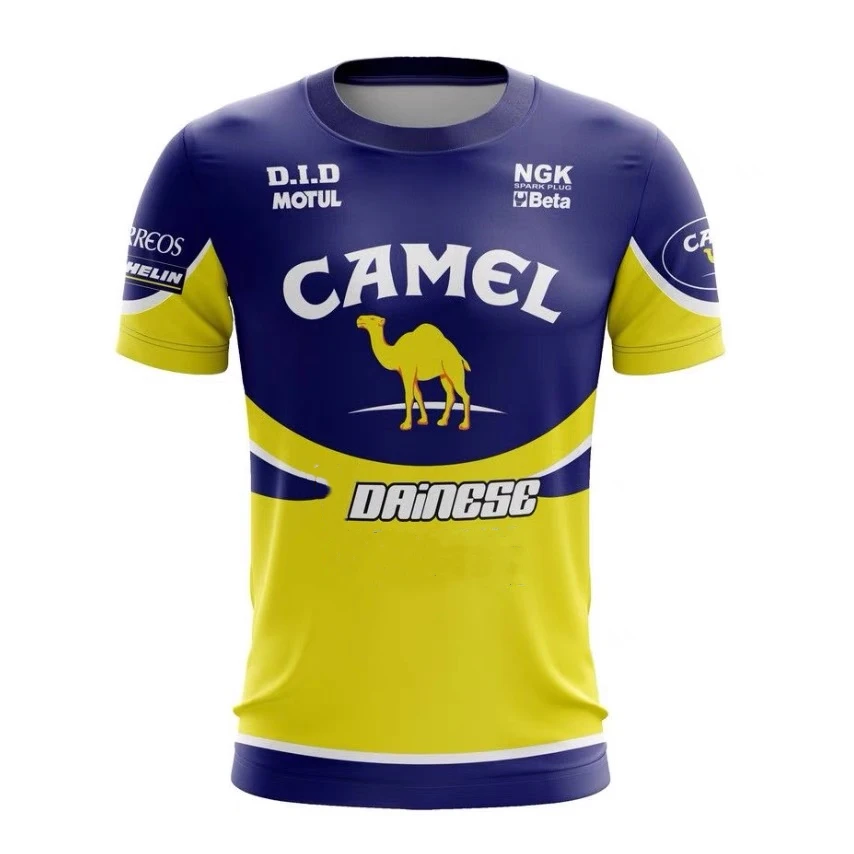 Camel-Camiseta-de-manga-corta-para-hombre-camiseta-grande-informal-de ...