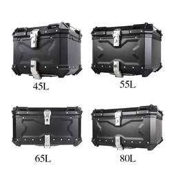 Motorcycle Rear Top Case Moto Luggage Storage Tail Box Waterproof Motorcycle Trunk Key Lock Tool box Aluminum 45L/55L/65L/80L