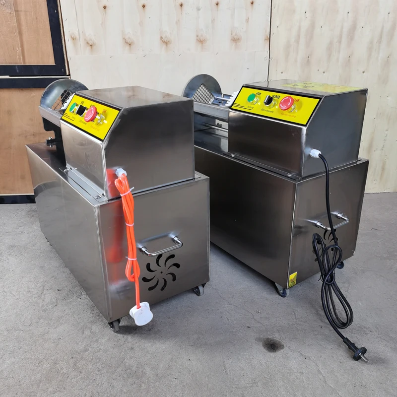 New Electric French Fries Cutting Machine Commercial Fully Automatic Sweet Potato Cucumber Potato Taro Stainless Steel Fries Mac