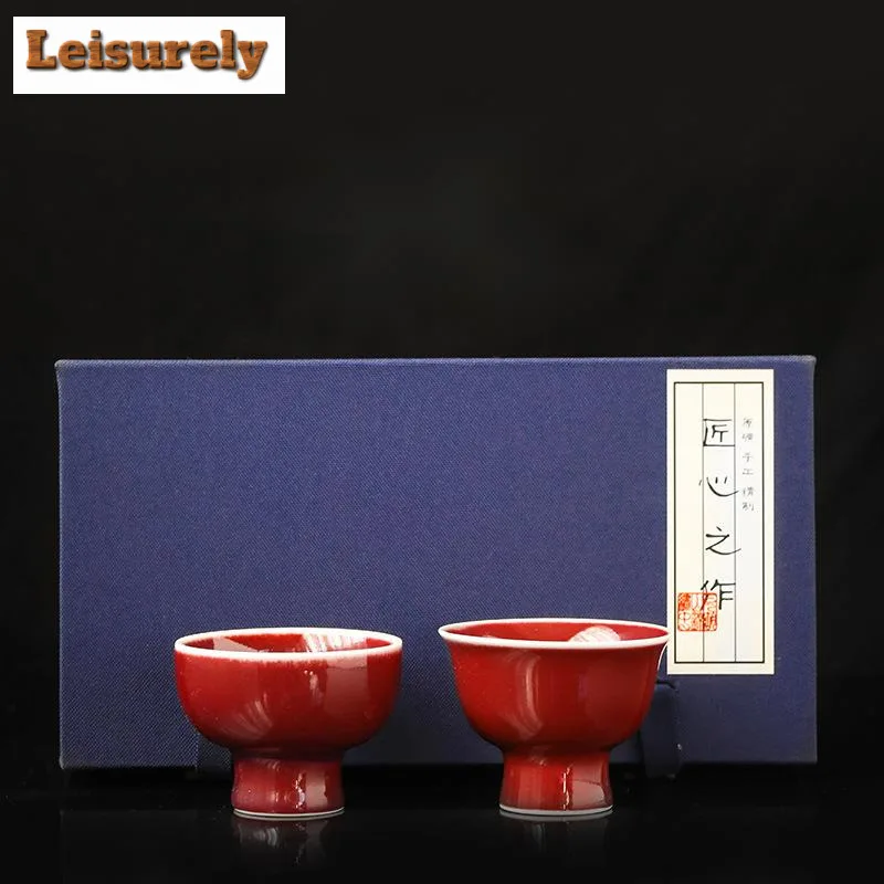 

2 шт./набор, керамические чашки с изображением китайского дракона и феникса