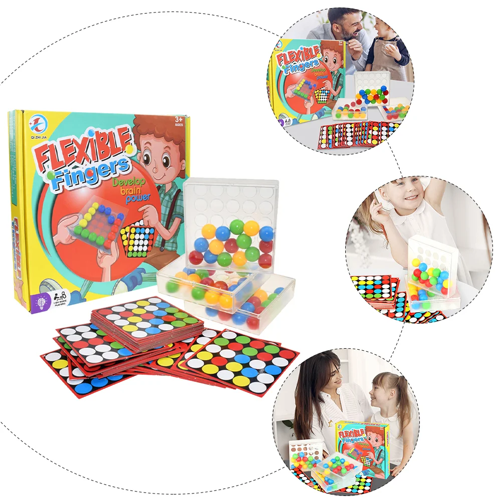 

Finger Rolling Chessboard Set Game Strategy Board Balls Playthings Battle Plaything Color Puzzle Sensory Learning Flexible