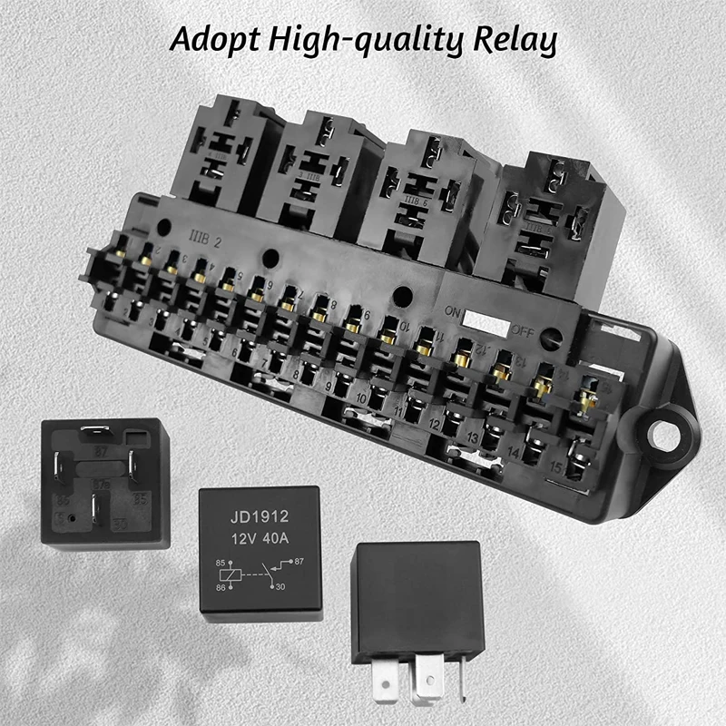  NISHZHU Kit de BoîTes à Fusibles et Relais 12 V avec