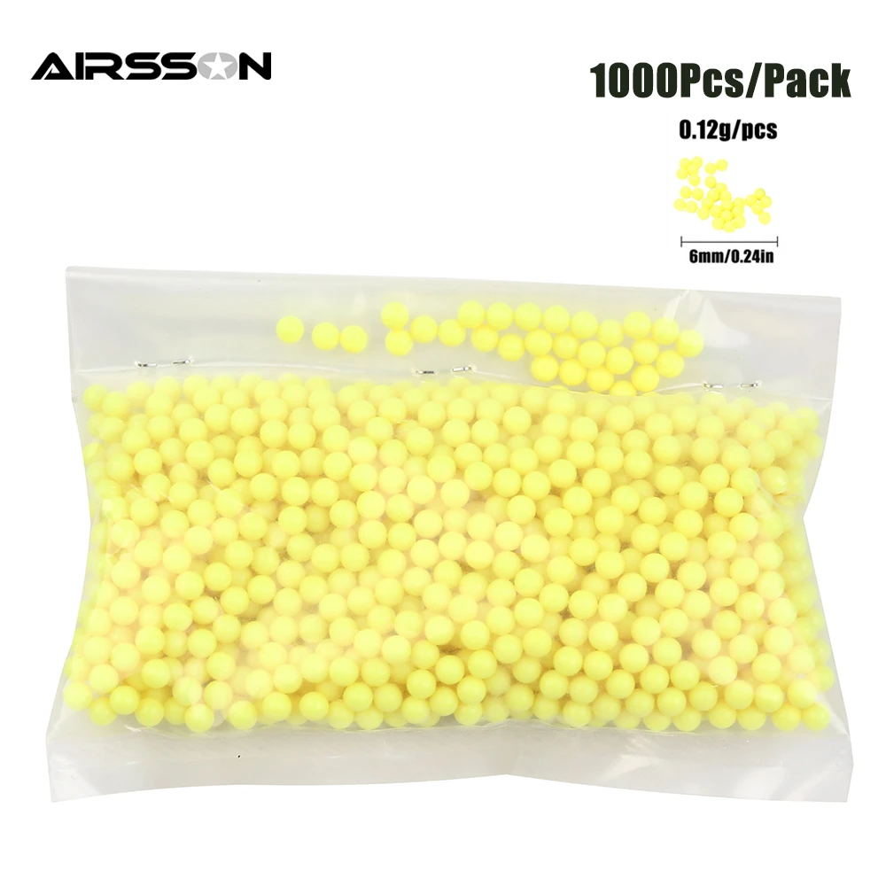 1000Pcs/Pack Airsoft Paintball Balls 6mm Strike BB Ball Strike Rifle