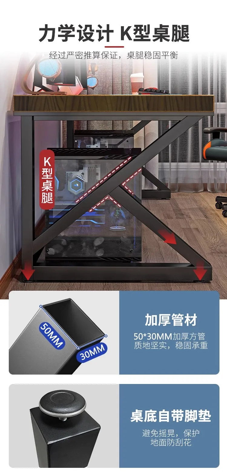 Description Picture 6 of itemCustomization Desktop Computer Desks Household Bedroom Work Esports Computer Desks Write Mesa Plegable Office Furniture QF50CD