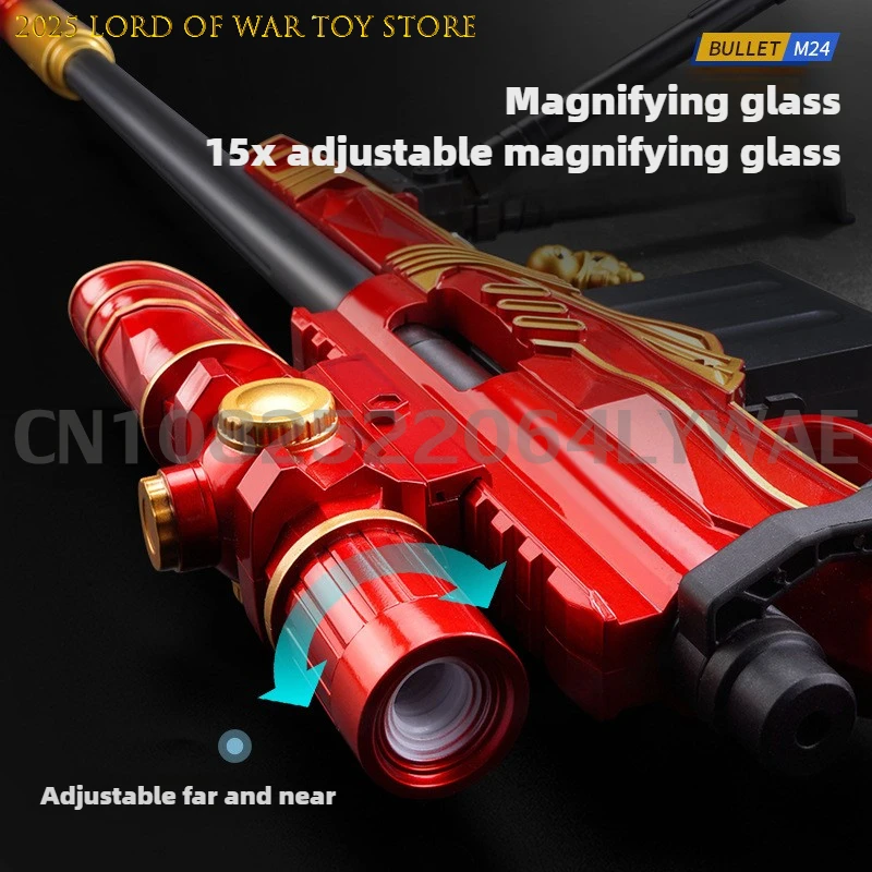 Star Faith M24 Shell Throwing Soft Bullet Gun 92cm Manual Up Rotation Pulling Bolt with 15x Magnifier Toy Guns Christmas Gift 3