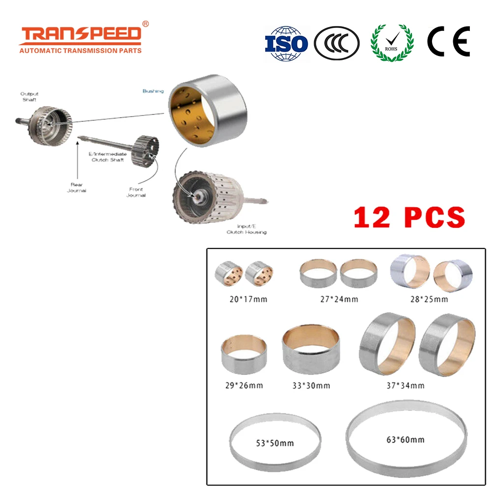

TRANSPEED 6HP26 6R60 6R75 6R80 12x Automatic Transmission Bushing Repair Kit For BMW E46 E91 E53 SERIES Car Accessories