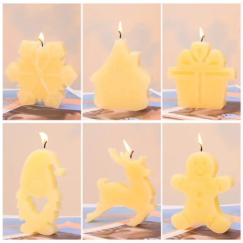 Description Picture 4 of item3D Christmas Candle Silicone Mold DIY Christmas Tree Elk Handmade Soap Scented Resin Mould Craft Gifts Making Tools Party Decor