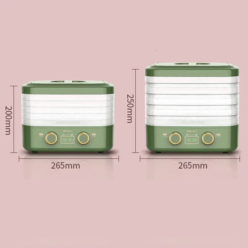 Household 220V 5-layer Smart Fruit Dryer Food Dehydrator Multi-functional Meat Tea Dehydration Pet Snack Food Dehydration Dryer 6