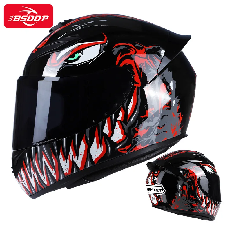 High Quality Racing Motorcycle Man Women Cascos Para Moto Double Lens Sun Visor Casque Moto Dot Ece - Helmets - AliExpress