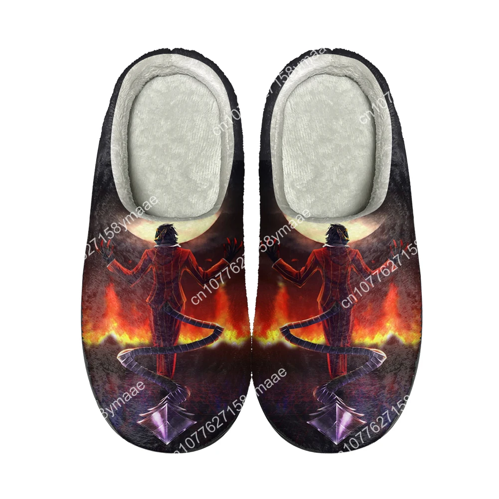 Hot Anime Overlord Home Cotton Custom Slippers High Quality Mens Womens Plush Fashion Casual Keep Warm Shoes Thermal Slipper