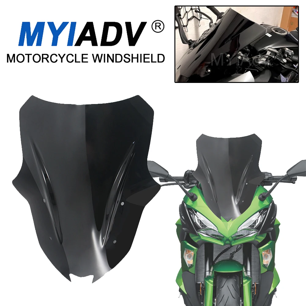 오토바이 윈드 스크린 윈드 실드 윈드 디플렉터 프로텍터 바이저 Viser For Kawasaki Z1000 SX 2017-2024 For Ninja1000 Z1000SX