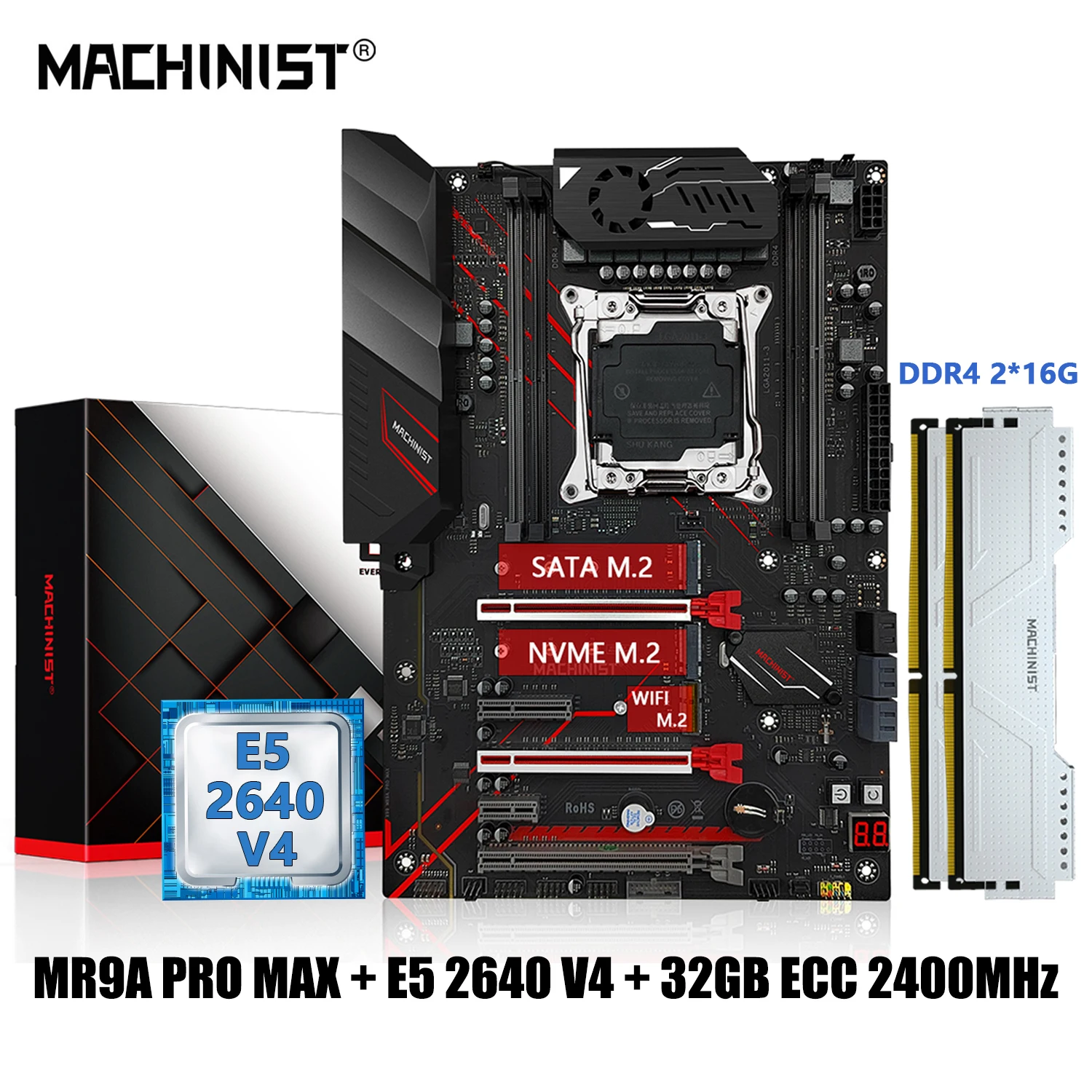 Machinist-マザーボードセット,PCコンポーネントセットx99 lga