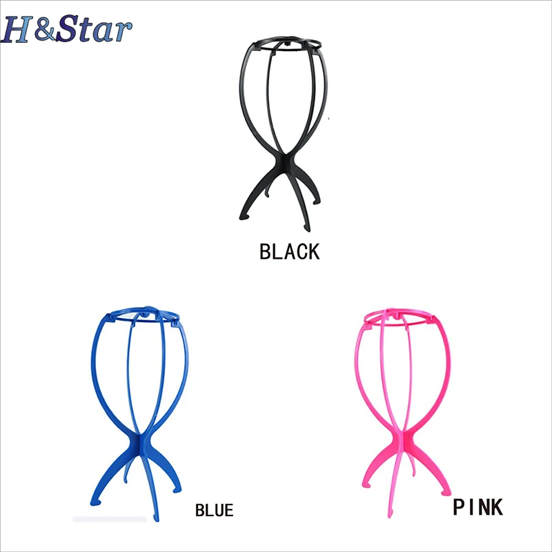1PC Wig Display Stands Plastic Hat Display Wig Head Holders Doll Head Hat Cap Wig Hair Support Holder Folding Stable Tool