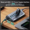 Yottamaster USB-C 3.2 Hub 7 Port USB Hub Powered 5V/3A USB 3.2 Gen2 10Gbps Data Hub for Laptops Surface Pro Portable Hard Drives 3