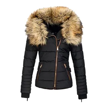 Woman Coat Winter Plus Size Collar Zipper Jacket Winter Coat For Women 1