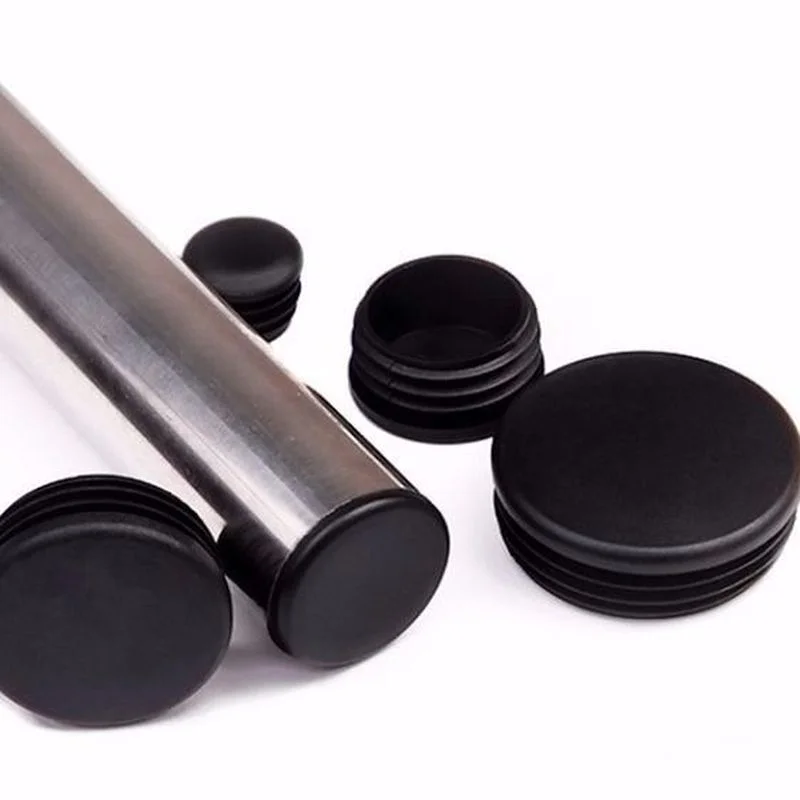10pcs Plastic tube end cap 25mm Round steel pipe Insert Plugs non-slip furniture chair leg Cover table feet floor protector pads