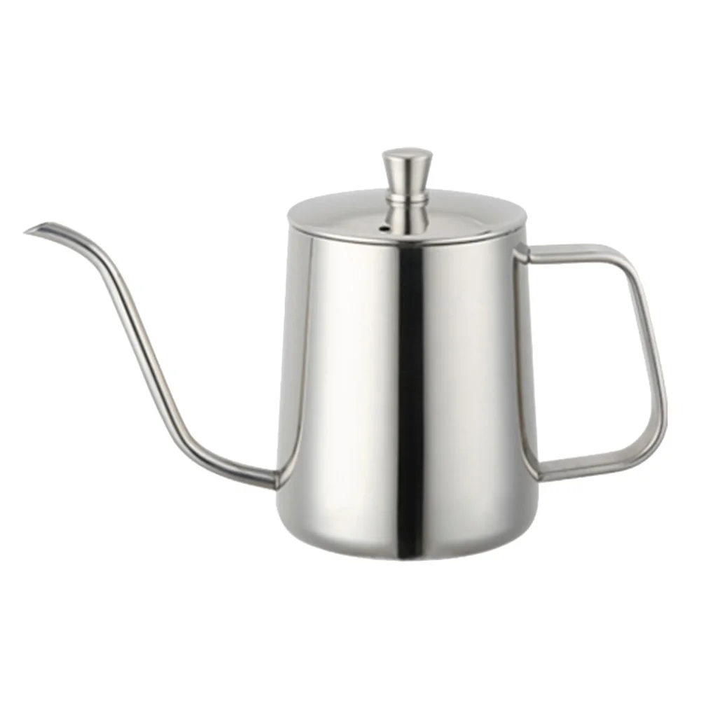 Stainless Steel Coffee Kettle Gooseneck Spout Kettle Coffee Pot with Lid Tea  Pot Pour Over Kettle for Office Restaurant - AliExpress