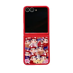 Chic Cartoon Girl Phone Case with Magsafe Stand and Chain - Luxury Stylish Cover - Z Flip 7 FE (NF243 - 2 - only case)