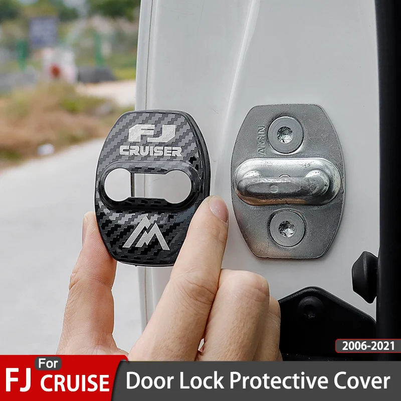 Car Door Lock Cover 2006-22 FOR Toyota FJ Cruiser Accessories Interior Modification Door Lock Buckle Stopper Decoration Case Protection Cover