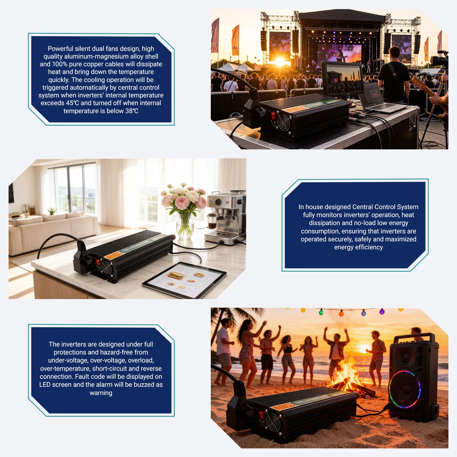 1000W 1600W 2500W UPS 인버터 충전기 12V에서 220V 230V로 변환, 20A 충전기 USB 포함, 가정용 비상 전원 공급, RV, 캠핑, 보트용