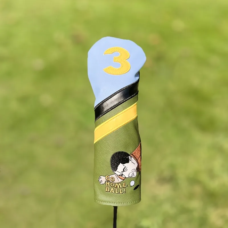Golf Headcovers, Driver Wood Cover Set, Driver Fairway Hybrid Golf Wood Clubs Head Cover 3