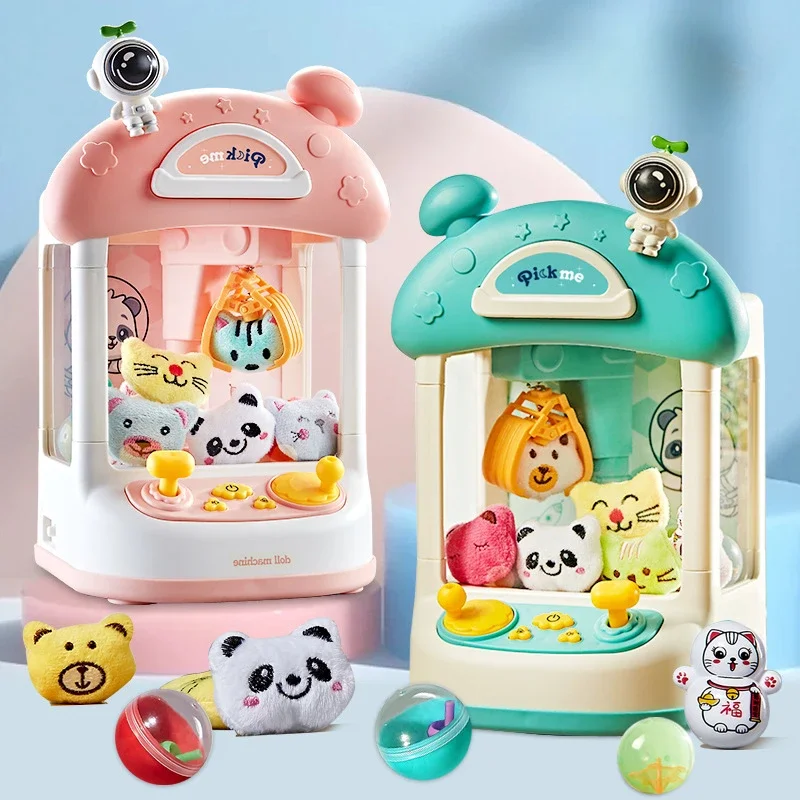 Children's Claw Machine Electric Toys Pinch Doll Twist Egg Game Machine Playing House Boys Girls Gifts Toys Small Gaming Devices 2