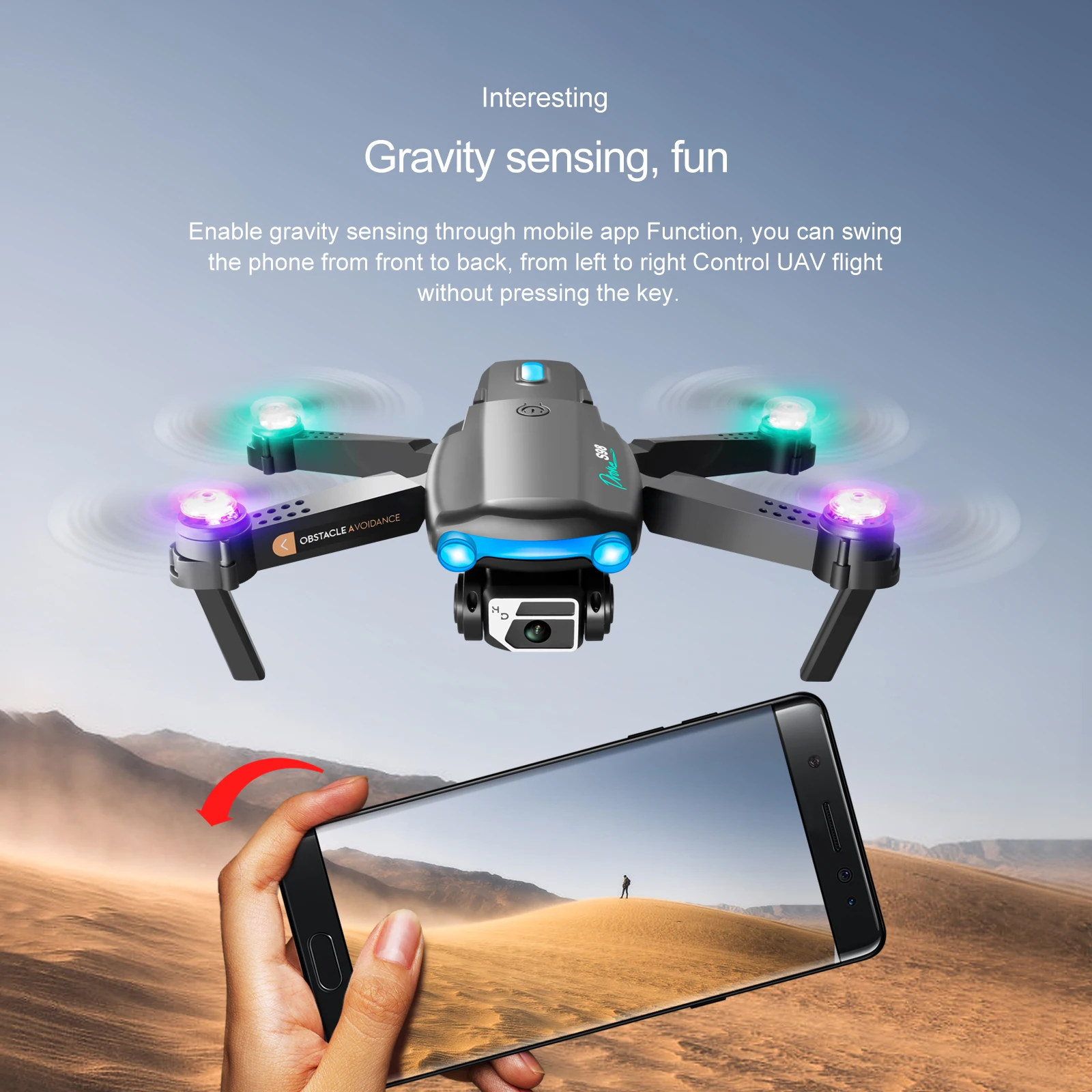 KBDFA S98 Drone, mobile app lets you control uav flight without pressing the 8