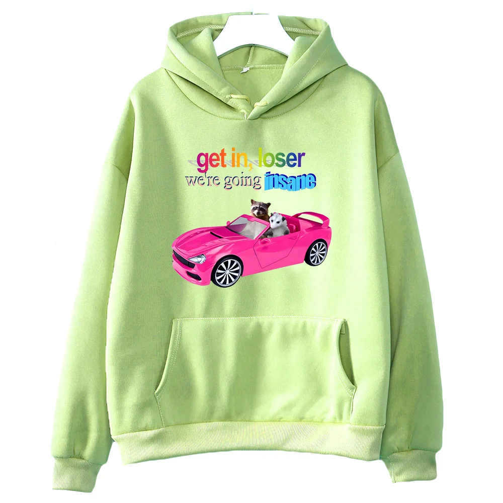 

Death Destroyer Barbenheimer Hot Pink Hoodies Autumn/Winter Fleece Female Sweatshirt Kawaii Cartoon Women Pullovers Cute Clothes