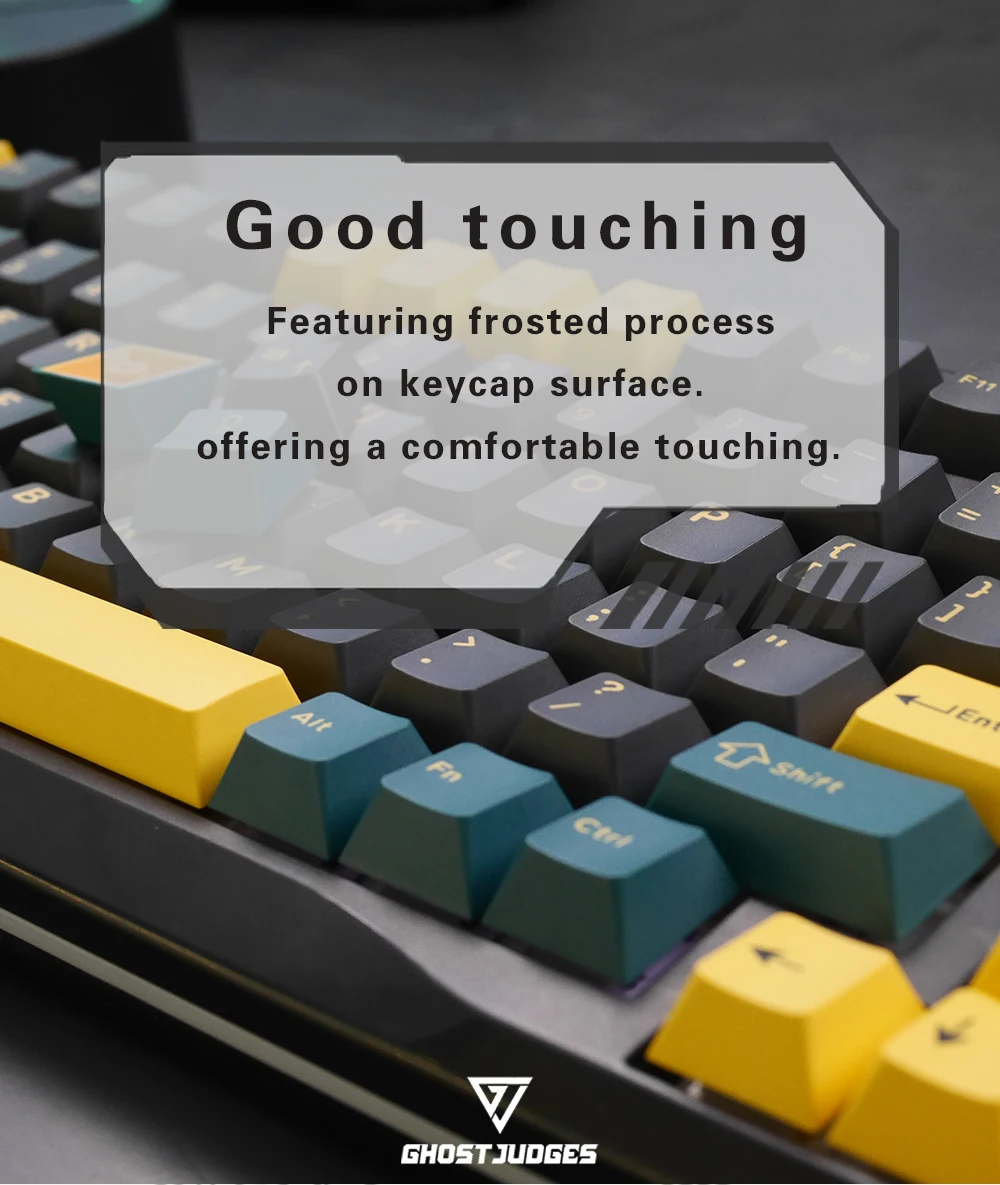 ghost juízes marrs verde cereja pbt doubleshot keycap para teclado mx preto verde