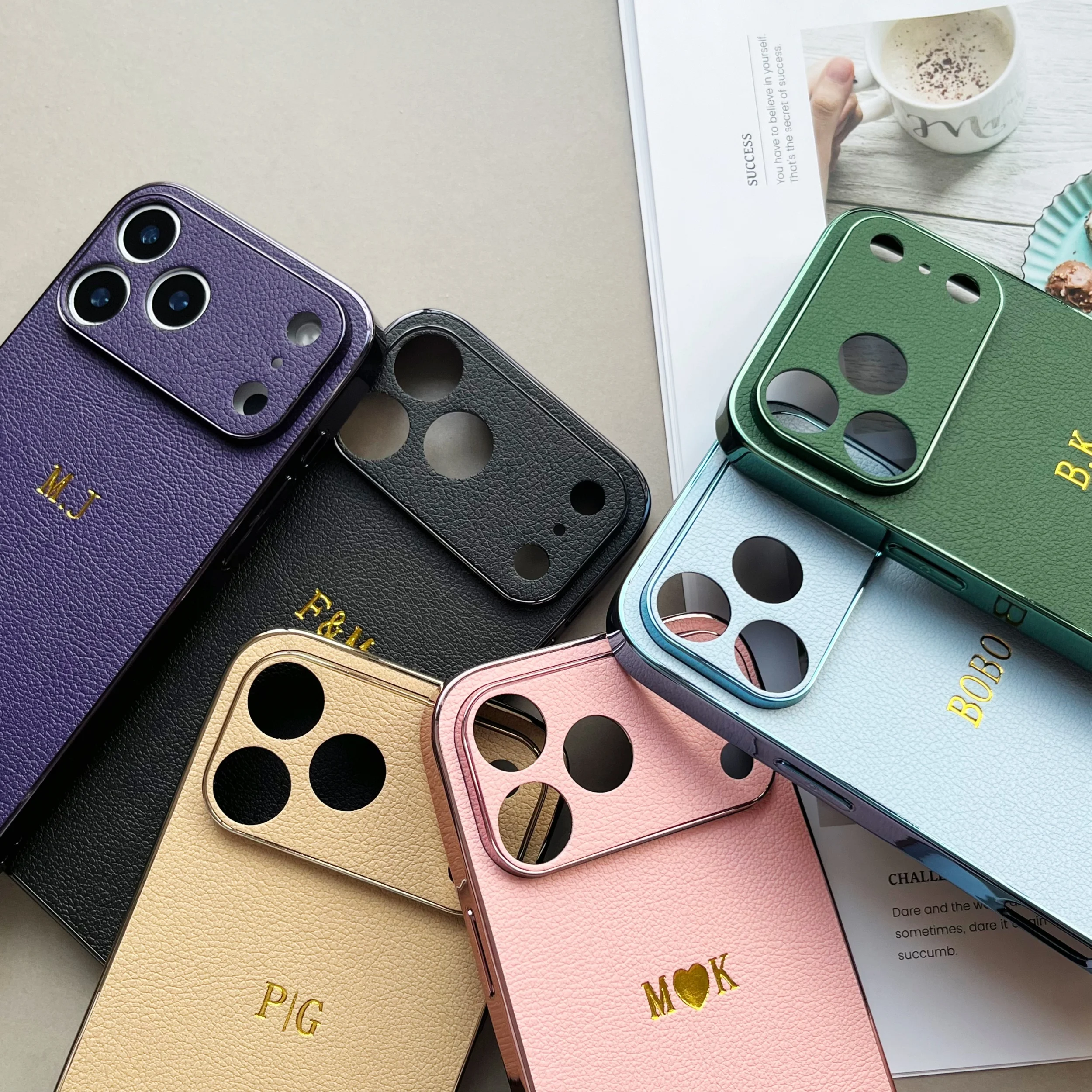 Luxury Faux Leather Plating Phone Case For iPhone 17 16 thumbnail 10