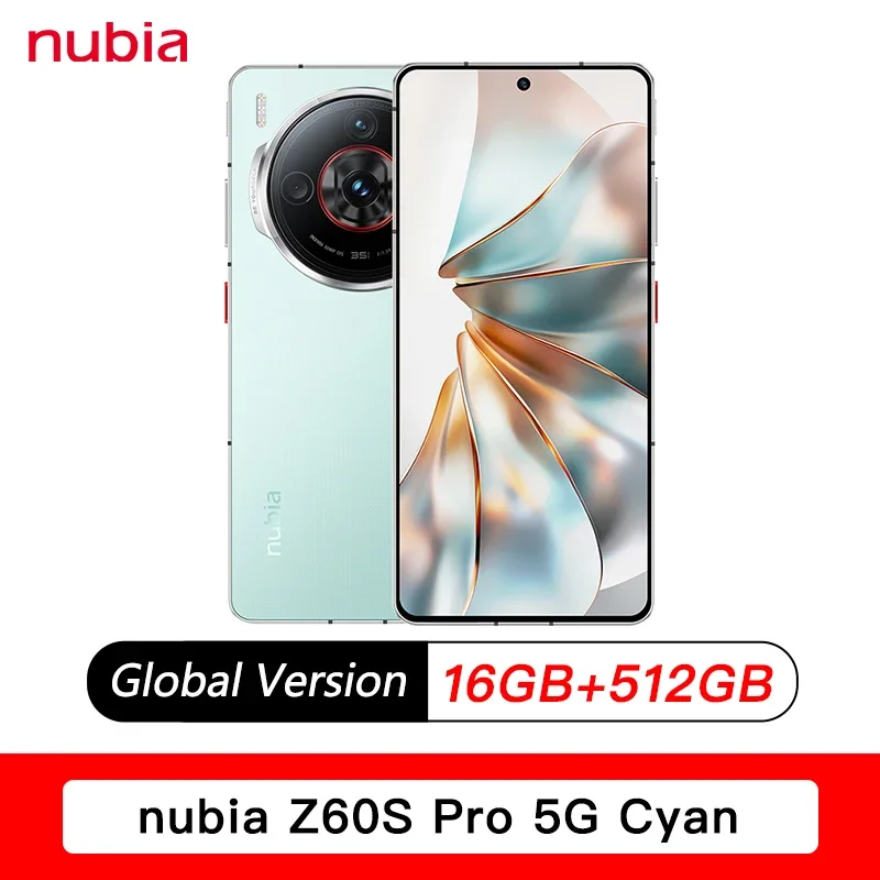 nubia Z60S Pro 12GB 256GB グローバル版 Cyan Global Version Nubia Z60S Pro, global Version, out of inches