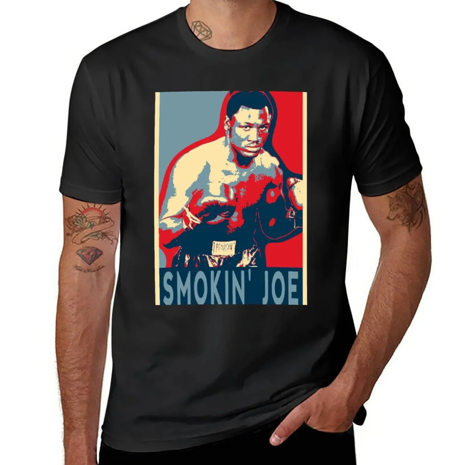 

Joe Frazier Smokin&x27;joe T-Shirt sweat boys whites graphics T-shirts for men cotton