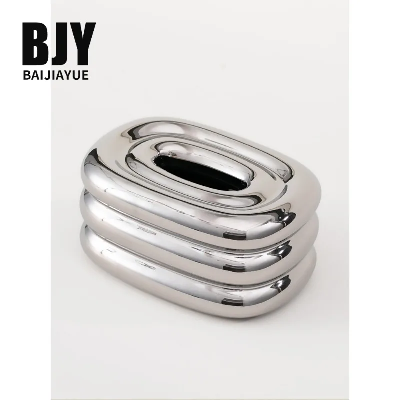 

1pcs Ins Ceramic Tissue Box Decoration Modern Living Room Tea Table Decoration Creative Doughnut Drawer