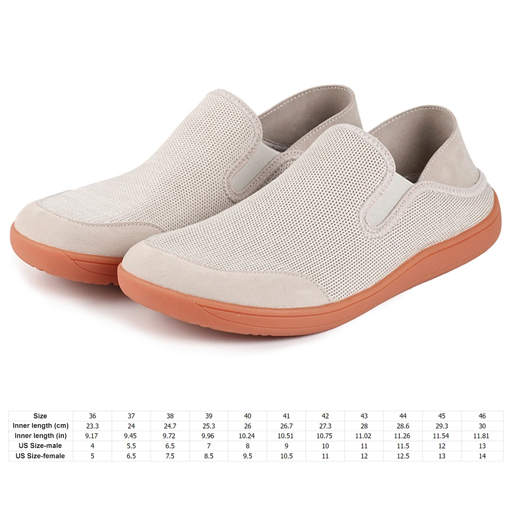 Wide Barefoot Shoes for Men Women Outdoor Running Zero Drop Casual Sneaker Minimalist Trail Running Shoes Slip On for Hiking 6