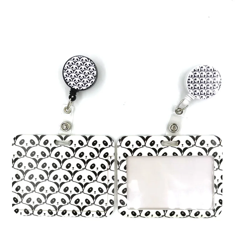 Panda Anime Neck Strap Lanyard with Keychain and ID Badge Holder