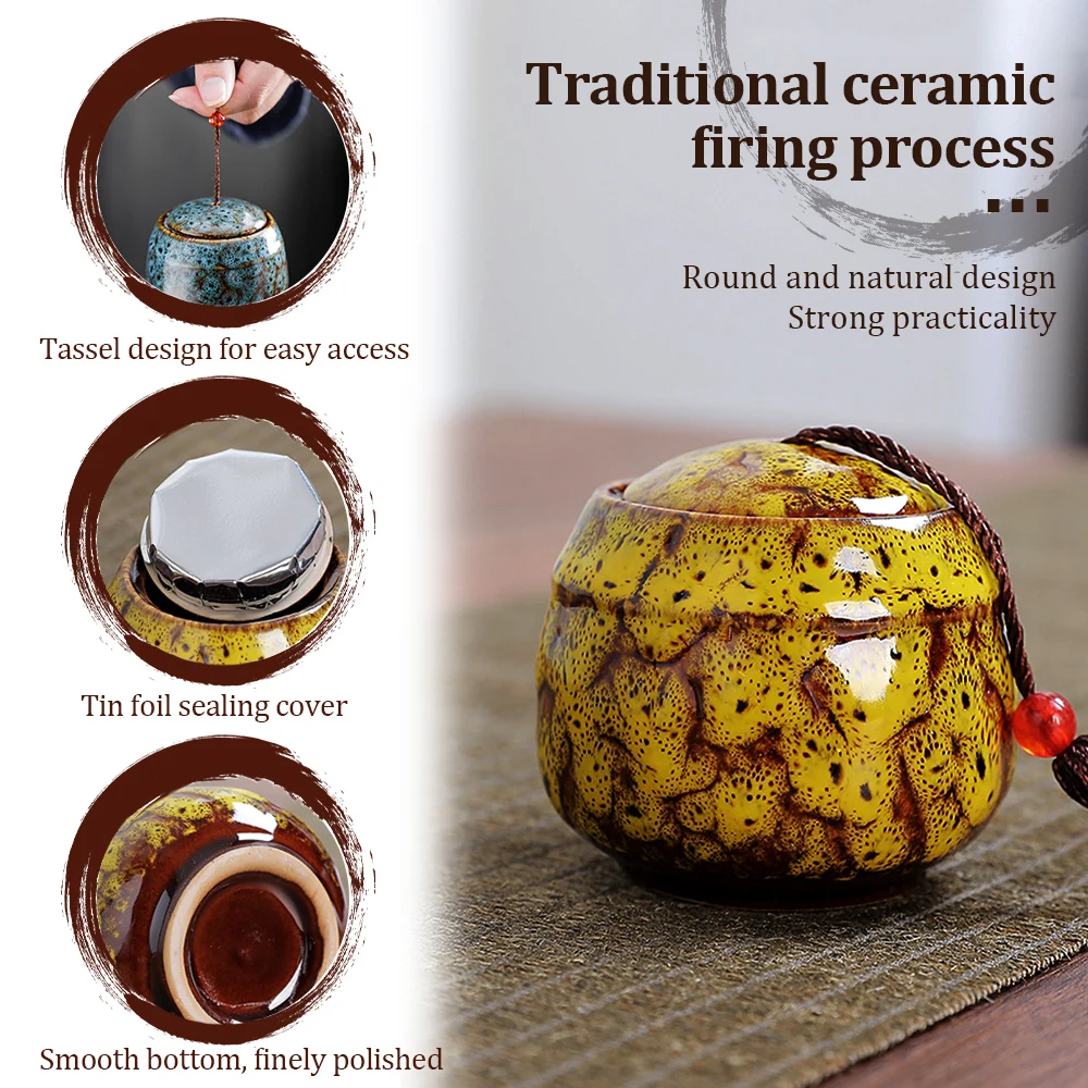 70ml Ceramic Canister Mini Cremation Urn Seal Pot Memorial Container Pet Urn Keepsake Funeral Casket Dog Cat Bird Columbarium cremation urn