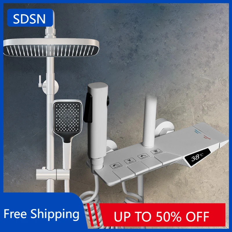 ใหม่เปียโนห้องน้ําระบบก๊อกน้ําอุปกรณ์เสริมทองเหลืองคุณภาพห้องน้ําแตะสีเทาร้อนเย็นเปียโนห้องน้ําชุด 1