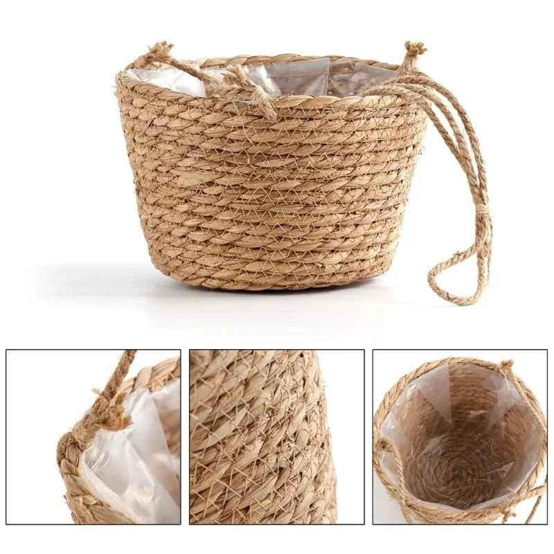 Plant Hanger Hanging Planter Macrame Jute Rope Woven Indoor Outdoor Flower Pot Holder