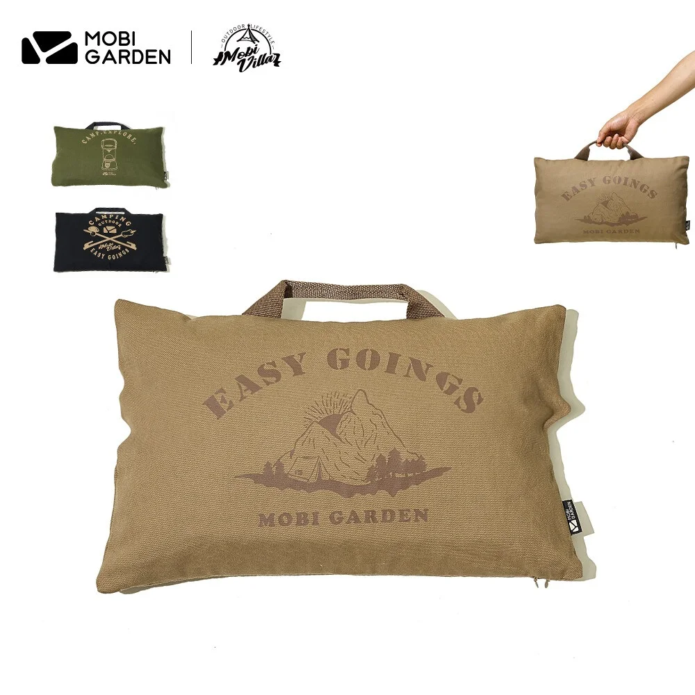 

MOBI GARDEN Camping Equipment Accessories Storage Bag Portable Single Sleeping Pillow Case Comfortable Cotton Canvas Pillow Case