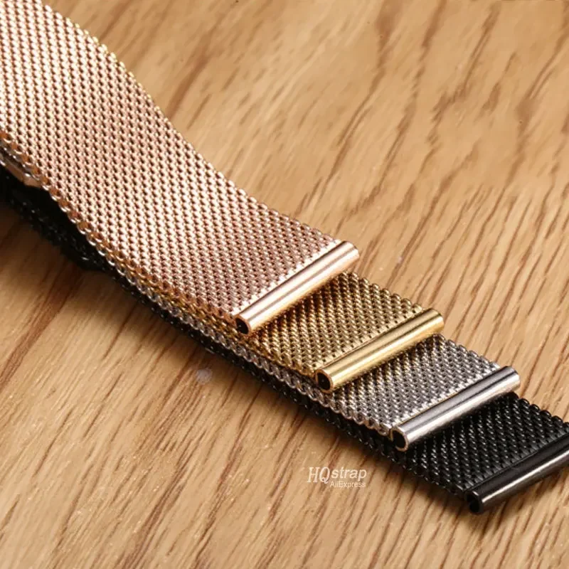 Sleek Milanese Loop Stainless Steel Watch Band Replacement Bracelet with Quick Release