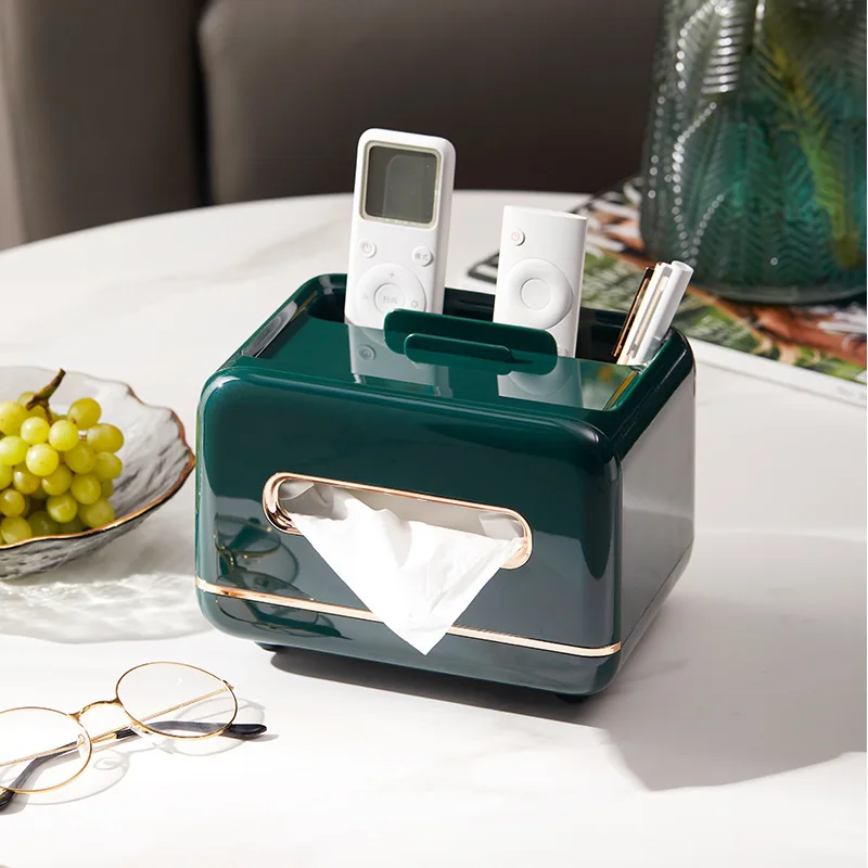 Desktop Tissue Box Removable Slight Luxury Decorative Handkerchief Case Paper Storage Box Home Office Car Nordic Plastic Holder 6