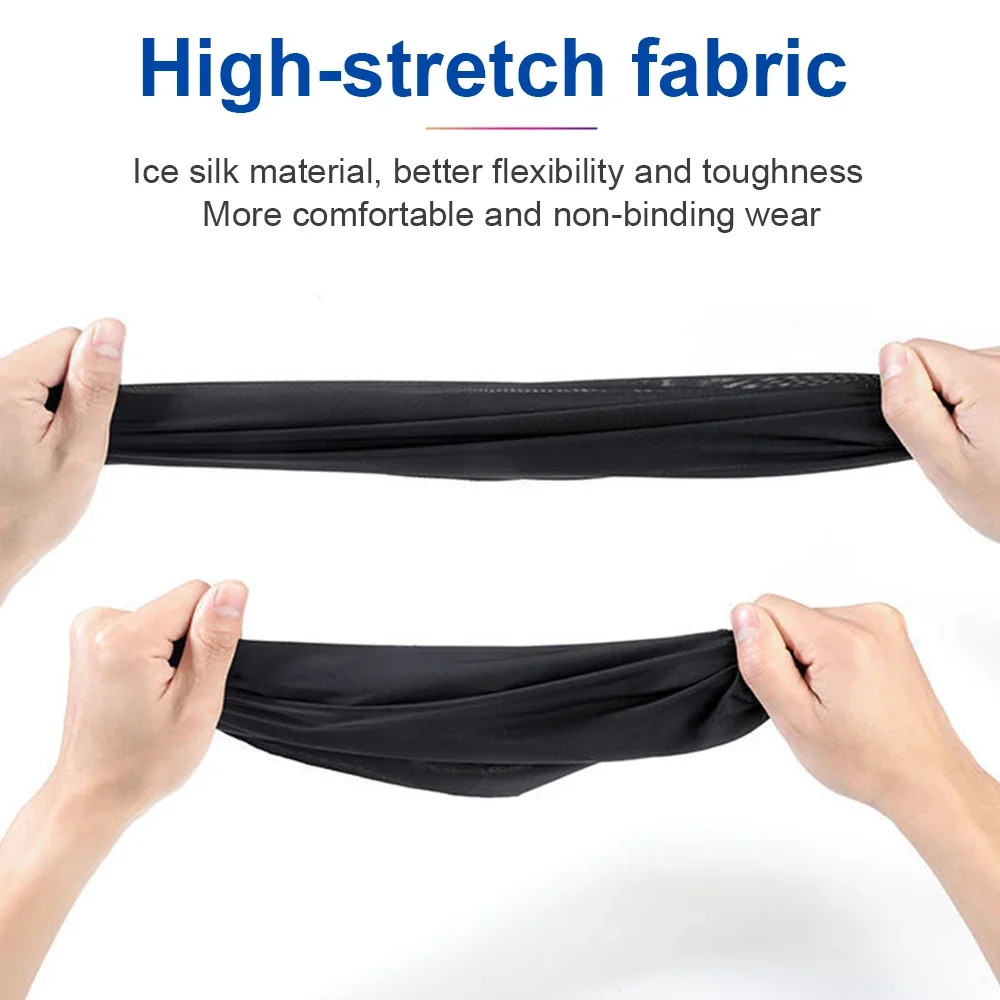 UV Protection Full Face Mask Breathable Ice Silk Bicycle Neckerchief Cycling Bandana Mask Summer Outdoor Hanging Ear Scarf